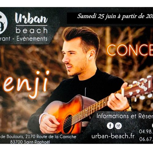 Benji en live à l'Urban Beach à Saint-Raphaël le 25 juin