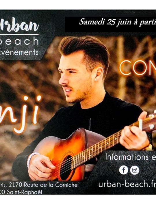 Benji en live à l'Urban Beach à Saint-Raphaël le 25 juin