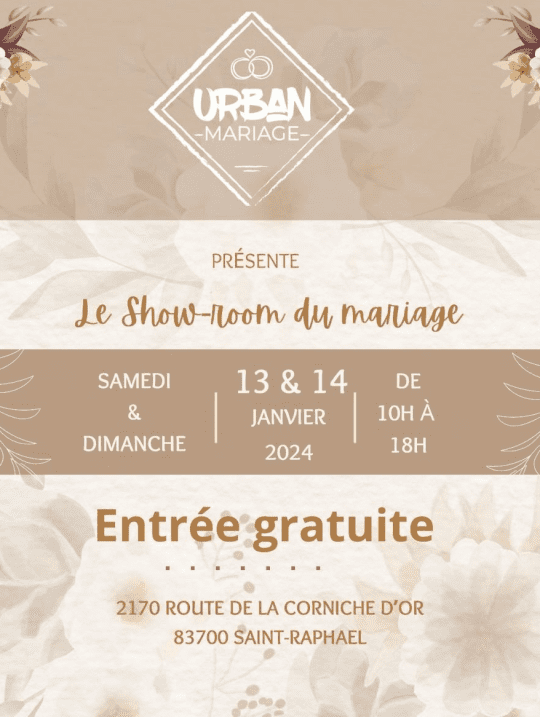Le Show-Room du Mariage est à l'Urban Beach