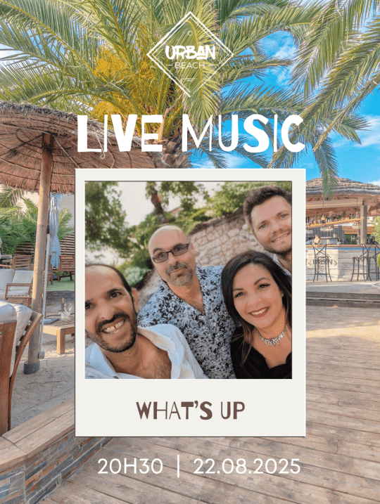 Live Music | Vendredi 22 août avec le groupe What’s Up