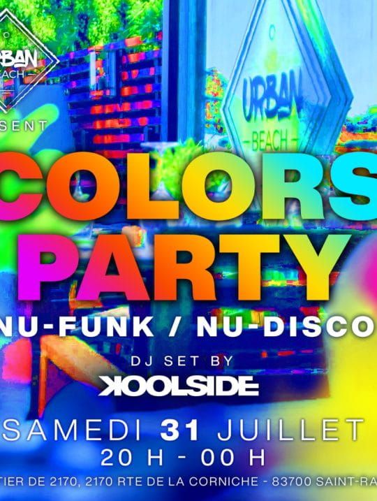 Colors Party à Urban Beach le samedi 31 juillet 2026